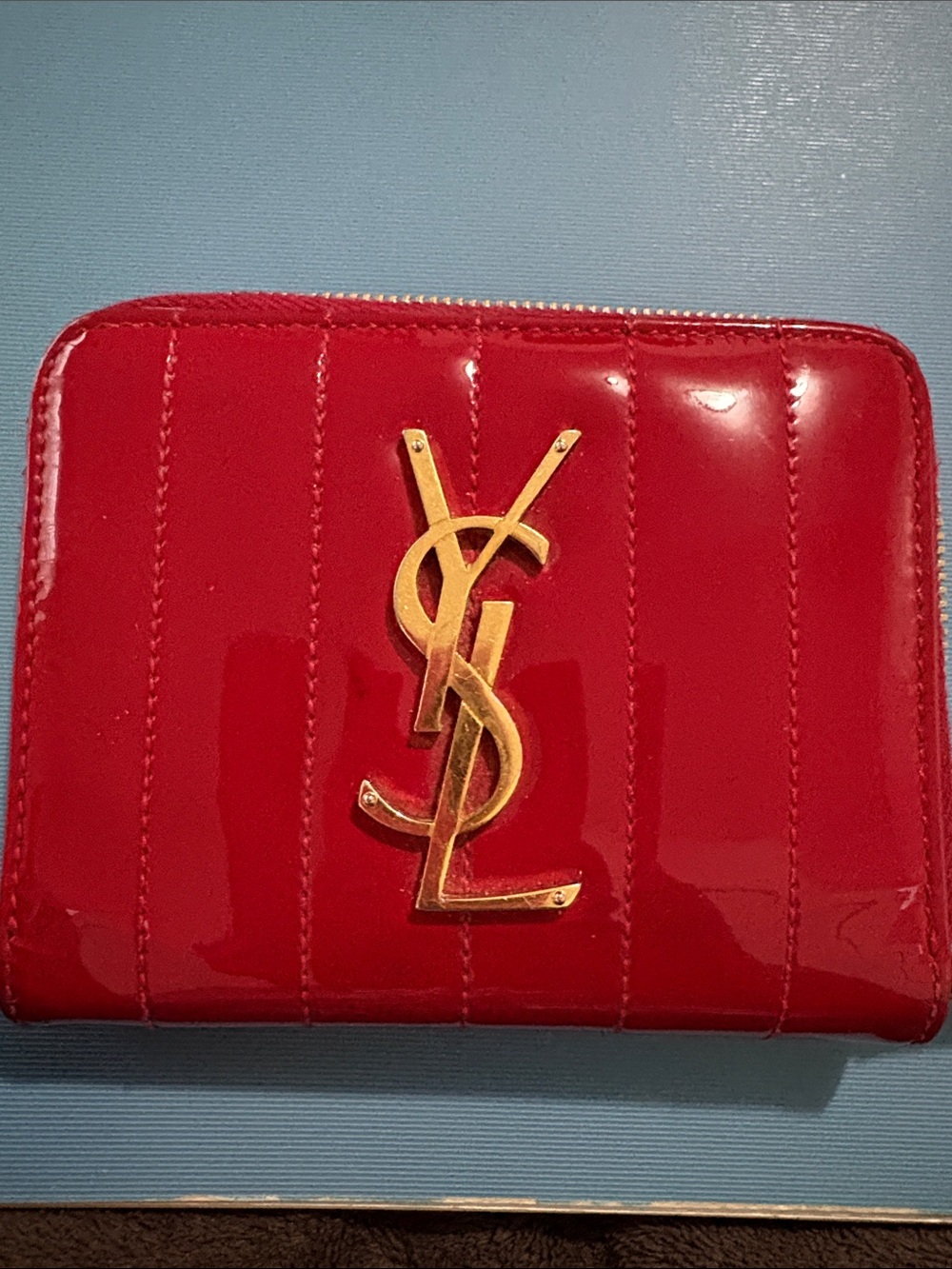 Saint Laurent Quilted Patent Wallet